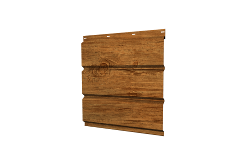 Изображение Софит металлический полная перфорация 0,45 Print-Double Elite с пленкой Golden Wood