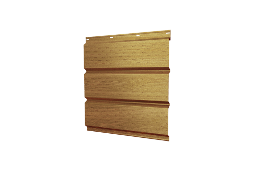 Изображение Софит металлический полная перфорация 0,45 Print Elite с пленкой Honey Wood TwinColor
