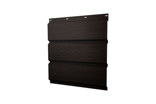 Изображение Софит металлический центральная перфорация 0,45 Print Elite с пленкой Coffee Wood TwinColor