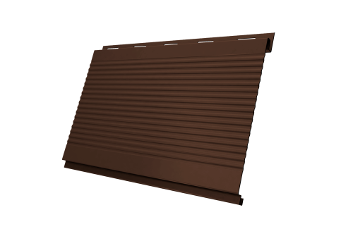 Изображение Софит Вертикаль 0,2 Grand Line gofr 0,45 Drap TwinColor с пленкой RAL 8017 шоколад
