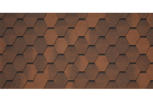 Изображение Черепица гибкая Tegola Unica Veneto marrone 423 (коричневый с отливом)