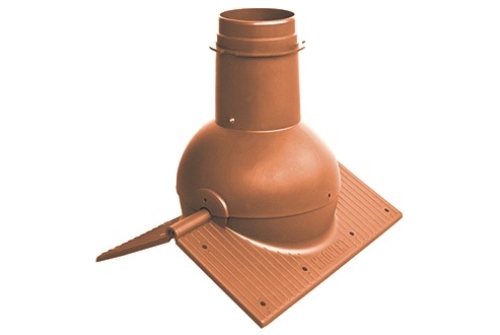 Изображение Элемент коньковый Krovent Pipe-Cone кирпичный