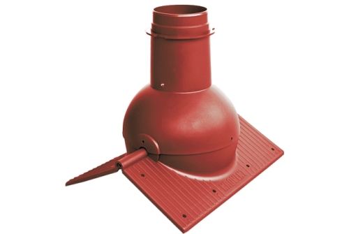 Изображение Элемент коньковый Krovent Pipe-Cone красный