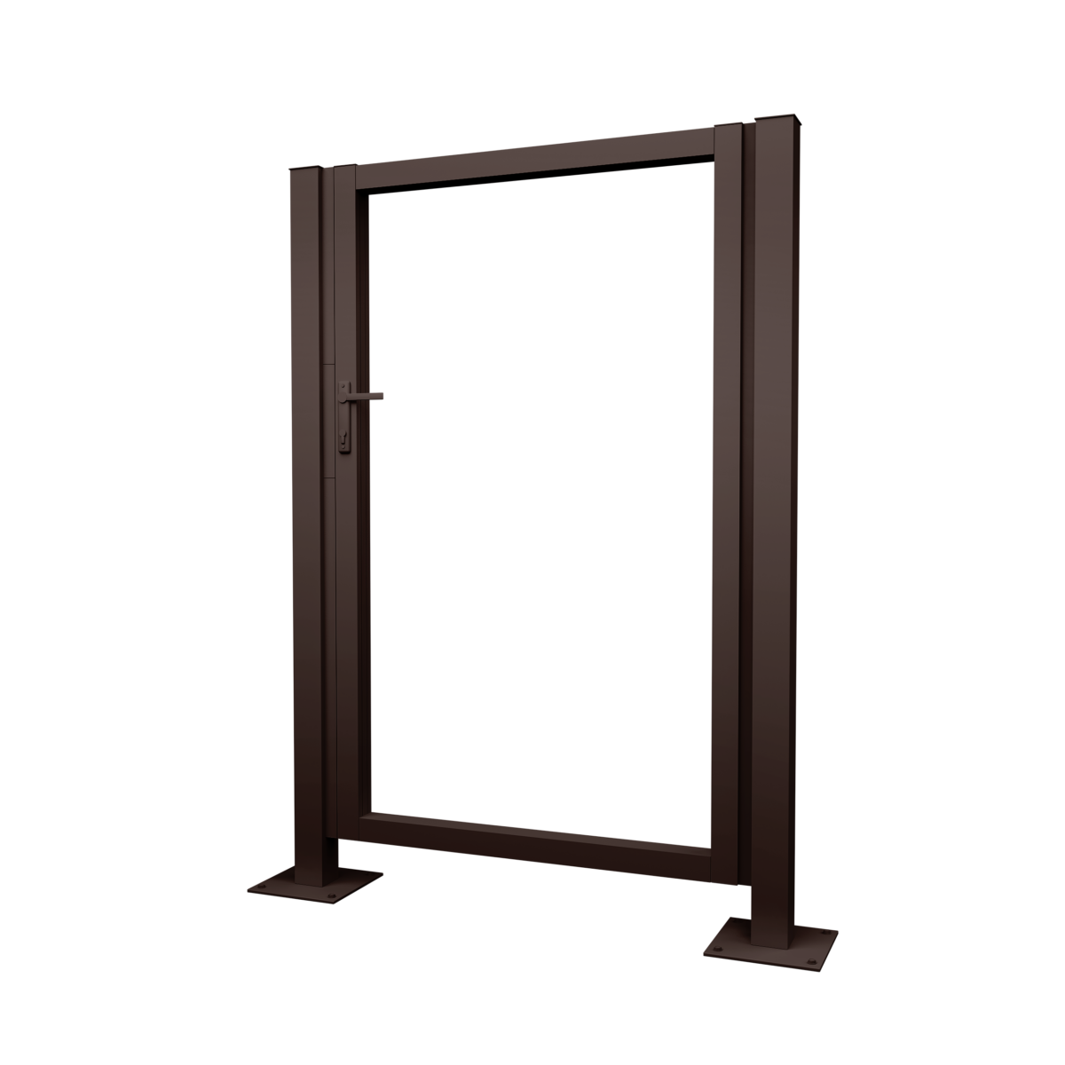 Изображение Калитка Жалюзи 2,0х1 прямоугольный фланец 230х230 RAL 8017 без заполнения