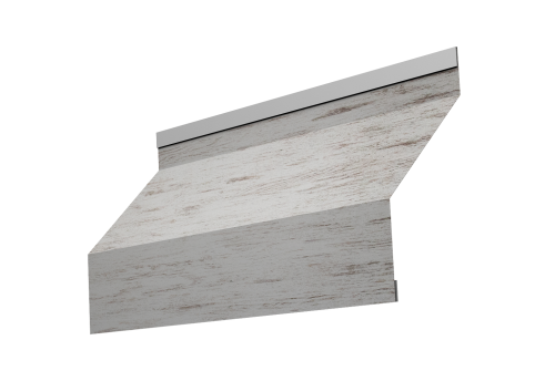 Изображение Ламель забора жалюзи Milan 0,45 Print Elite с пленкой Snow Wood TwinColor