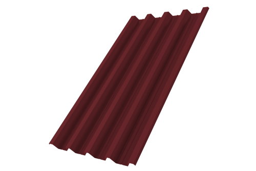 Изображение Профнастил Н60R v01 0,5 Satin Matt RAL 3005 красное вино