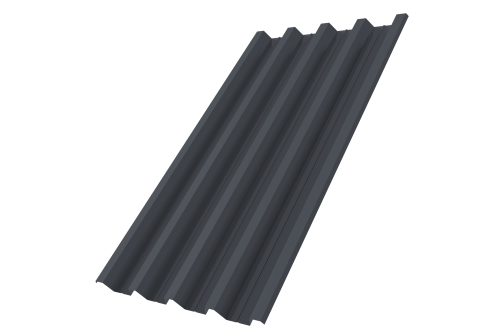 Изображение Профнастил Н60R v01 0,5 Satin Matt TX RAL 7024 мокрый асфальт