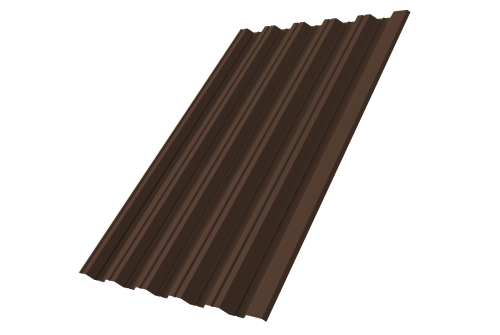 Изображение Профнастил НС35R 0,45 Drap TwinColor RAL 8017 шоколад