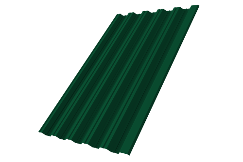 Изображение Профнастил НС35R 0,5 Satin Matt TX RAL 6005 зеленый мох