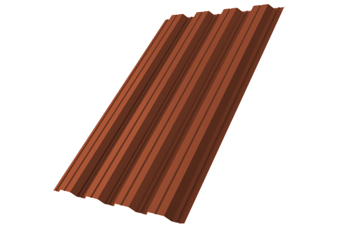Изображение Профнастил НС44R 0,5 Satin Matt RAL 8004 терракота