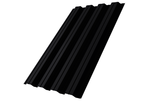 Изображение Профнастил НС44R 0,5 Satin Matt TX RAL 9005 черный
