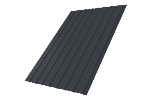 Изображение Профнастил С10R 0,45 Drap TwinColor RAL 7024 мокрый асфальт