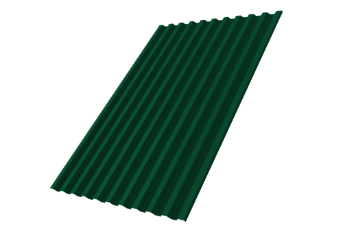 Изображение Профнастил С21R 0,5 Satin Matt TX RAL 6005 зеленый мох
