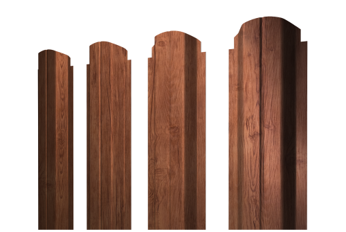 Изображение Штакетник П-образный А фигурный 0,45 Print Premium Rowan Wood Intense FTC