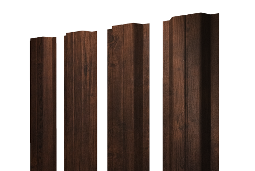 Изображение Штакетник П-образный A с прямым резом 0,45 Print-Double Premium Cherry Wood Dark F