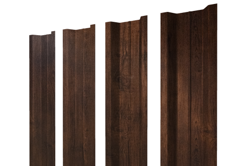 Изображение Штакетник П-образный В с прямым резом 0,45 Print Premium Cherry Wood Dark FTC