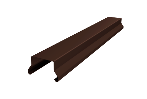Изображение Столб 60х60х1,4х2500 Colority Black металл неоцинкованный с полимерным покрытием RAL 6005 GL