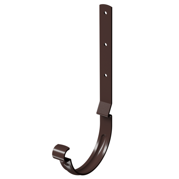 Изображение Карнизный крюк для желоба длинный Docke Stal Premium, шоколад