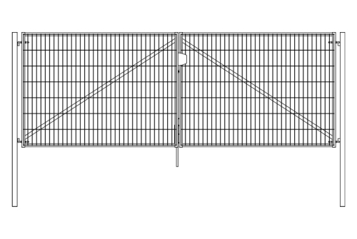 Изображение Ворота Light NoLock 1,53х4,0 RAL 6005
