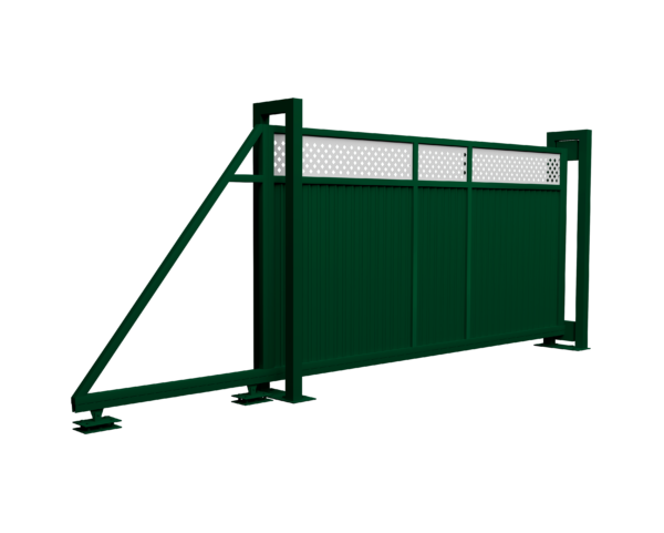 Изображение Ворота откатные Estet Plus 2,0х4,5 RAL 6005/1013