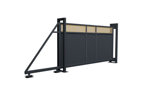 Изображение Ворота откатные Estet Plus 2,0х4,5 RAL 7024/1014